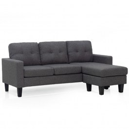 Reversible Corner Sofa Liana S 40.0069 185x126x84cm Dark Grey DARK GREY