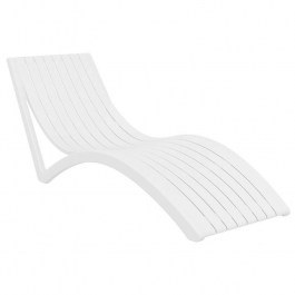 Beach Sunbed Slim 20.0096 72X180X70cm White Siesta WHITE