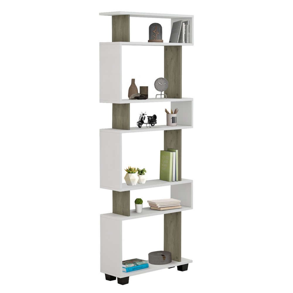Βιβλιοθήκη Owlolive HM8923.11 60x19,5x165cm Grey-White