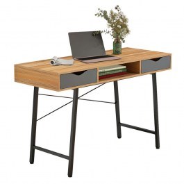 Desk HM2128.03 120x48x76,5cm Walnut-Grey WALNUT-GREY