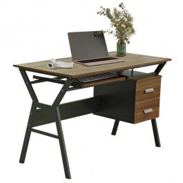 Γραφείο HM2130.03 120x60x76cm Walnut-Grey WALNUT-GREY
