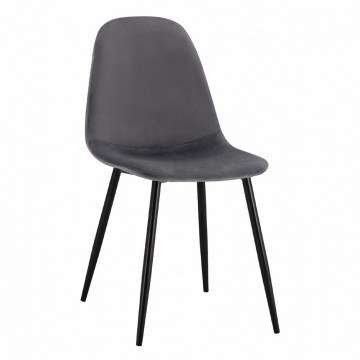 Καρέκλα Leonardo HM00100.01 (Σετ 4τμχ) 45x53x85cm Grey