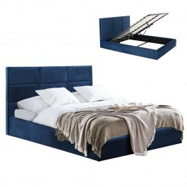 Bed Briley HM583.08 With Storage Space For Mattress 160x200cm Blue BLUE
