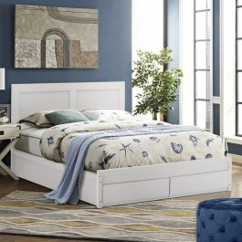 Κρεβάτι Capri HM312.05 158x206x30-93 Με Δύο Συρτάρια Για Στρώμα 150x200cm White WHITE