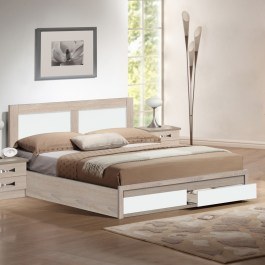 Κρεβάτι Capri HM312.06 158x206x30-93 Με Δύο Συρτάρια Για Στρώμα 150x200cm Sonama-White SONOMA-WHITE