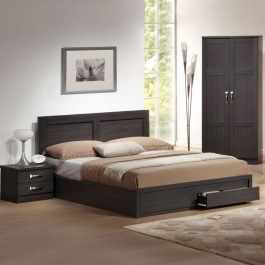 Bed Capri HM599.01 With Two Drawers For Mattress 140x200cm Zebrano ZEBRANO
