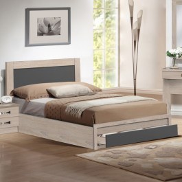 Bed Melany HM346.04 With A Drawer For Mattress 90Χ190cm Sonama-Grey GREY