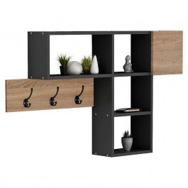 Κρεμάστρα Εισόδου Με Ράφια Harlan HM8973.11 99,5x15x61cm Sonoma-Grey GREY