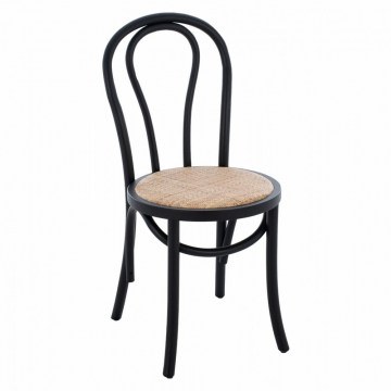 Καρέκλα Ξύλινη Montreal HM8914.02 Από Ξύλο Οξιάς 40x40x87cm Black