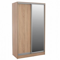 Ντουλάπα Adler HM2460.01 Δίφυλλη Συρόμενη Με Καθρέπτη 120x60x220cm Sonama