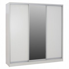 Ντουλάπα Adler HM2462.03 Τρίφυλλη Συρόμενη Με Καθρέπτη 240x60x240cm White