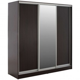 Ντουλάπα Adler HM2462.02 Τρίφυλλη Συρόμενη Με Καθρέπτη 240x60x240cm Wegge WENGE