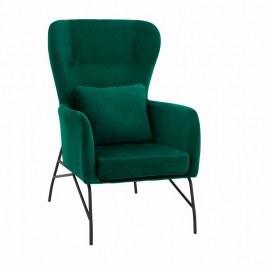 Πολυθρόνα Μπερζέρα HM8721.03 67x80x102cm Pine - Black GREEN
