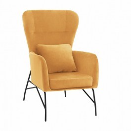 Πολυθρόνα Μπερζέρα HM8721.09 67x80x102cm Gold - Black GOLD