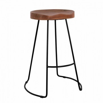 Σκαμπό Bar Μεσαίου Ύψους Eleanor HM8487.11 Από Μασίφ Ξύλο Ακακίας 49Χ42Χ67cm Natural
