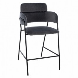 Σκαμπό Bar Μεσαίου Ύψους Kelso HM8735.01 54x58x95cm Grey GREY