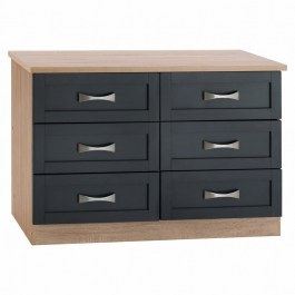 Chest Of Drawers Milani HM317.04 With 6 Drawers 120X40X76Ycm Sonama-Grey GREY