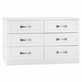 Chest Of Drawers Milani HM317.05 With 6 Drawers 120X40X76cm White WHITE