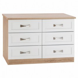 Chest Of Drawers Milani HM317.06 With 6 Drawers 120X40X76cm Sonama-White SONOMA-WHITE
