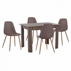 Τραπεζαρία HM11617.03 (Σετ 5τμχ) 110x80x77 Brown