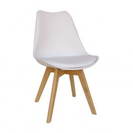 Dining Chair Logan Plus 10.0013.S (Set 4pcs) 58Χ49Χ82cm White WHITE