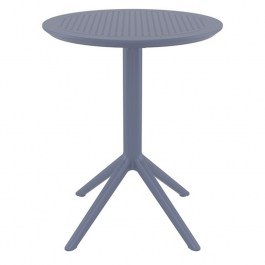 Τραπέζι Sky 20.0728 60X74cm Πτυσσόμενο Dark Grey DARK GREY