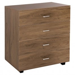Chest of Drawers With 4 Drawers HM8996.05 80x40x83cm Walnut-Brown WALNUT-BROWN