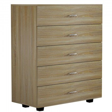 Chest of 5 Drawers HM8995.01 80x40Χ100cm Sonoma