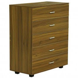 Chest of 5 Drawers HM8995.02 80x40x100cm Walnut WALLNUT