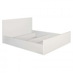 Bed Adler HM2432.03 170x205x95cm Για Στρώμα 160x202cm White