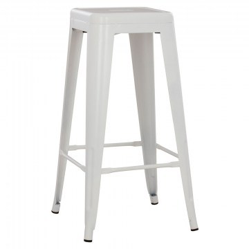 Σκαμπό Melita HM8642.21 43x43x78cm White