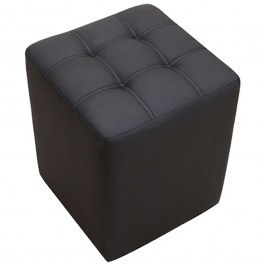 Stool Cube 40.0120 35x35x42cm Black BLACK