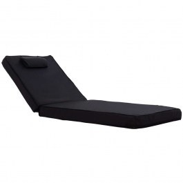 Μαξιλάρι Ξαπλώστρας Sifnos HM11237.05T 600gr/M2 2x1 194x70x11cm Black BLACK