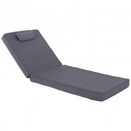 Μαξιλάρι Ξαπλώστρας Sifnos HM11237.30T 600gr/M2 2x1 194x70x11cm Grey GREY
