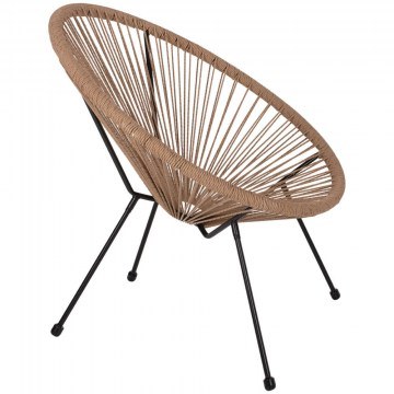 Πολυθρόνα Φωλιά Acapulco HM5871.01 70x73x79cm Twisted Wicker Black