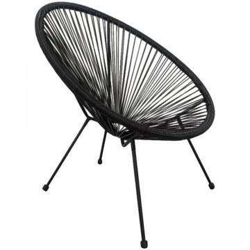 Πολυθρόνα Φωλιά Acapulco HM5872.01 70x73x79cm Rattan Black