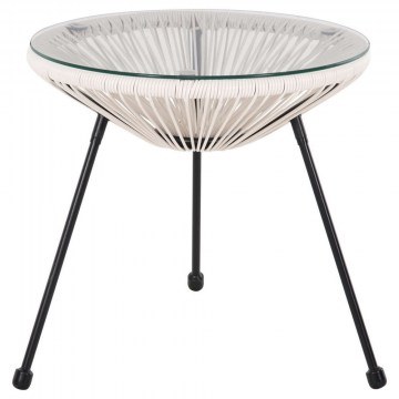 Side Table Allegra HM5874.12 D47x45cm Black-White