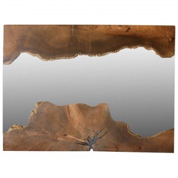 Mirror HM9364 100x75cm With Frame Wood Τeak Natural