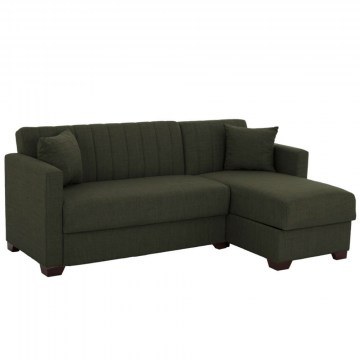 Καναπές Κρεβάτι Γωνία Ghufran HM3244.05 Αναστρέψιμη 200x133x77cm Dark Olive