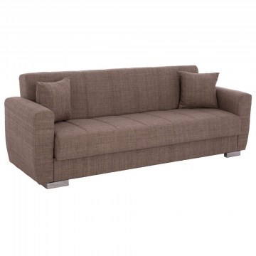 Three-Seater Sofa Bed Polya HM3240.02 215x80x77cm Brown