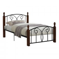 Bed Suzie HM389 For Single Layer 90x190cm Walnut-Black