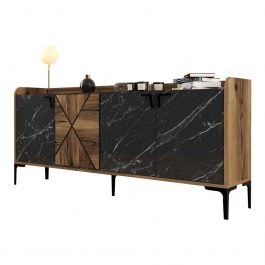 Dresser HM9433.03 180x35x78cm Walnut-Black WALNUT-BLACK