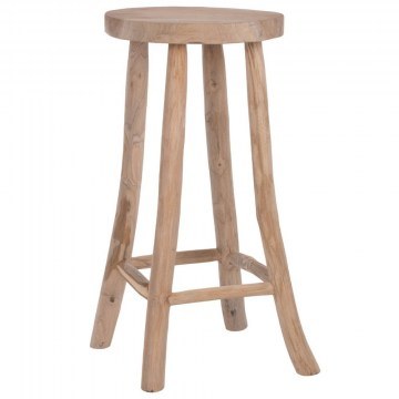 Stool Bar HM9338 High D34,5x71,5cm Teak Natural