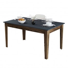 Τραπέζι Με Αποθηκευτικό Χώρο HM9507.01 145x88x75cm Walnut-Anthracite WALNUT-ANTHRACITE
