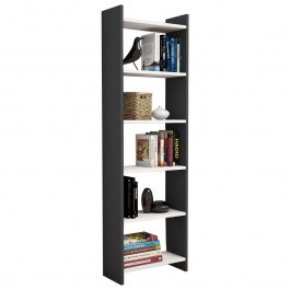 Βιβλιοθήκη HM9226.13 48,5x22x160cm Grey-White GREY