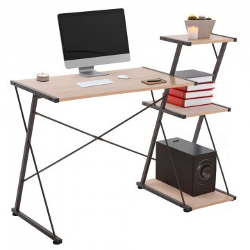 &Gamma;&rho;&alpha;&phi;&epsilon;ί&omicron; HM9317 &Mu;&epsilon; &Mu;&alpha;ύ&rho;&eta; &Mu;&epsilon;&tau;&alpha;&lambda;&lambda;&iota;&kappa;ή &Beta;ά&sigma;&eta; 116x48x89,5cm Oak