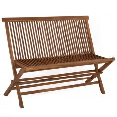 Bench Kendall HM9541 Collapsible 120x62x89cm From Wood Teak Natural
