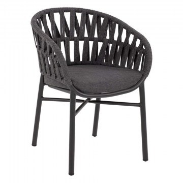 Πολυθρόνα HM5857.01 57x56x78cm Με Σχοινί Anthracite
