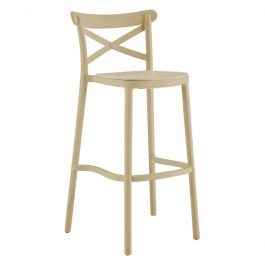 Bar Stool HM5933.03 Με Πλάτη 41x49x102cm Cappuccino CAPPUCCINO