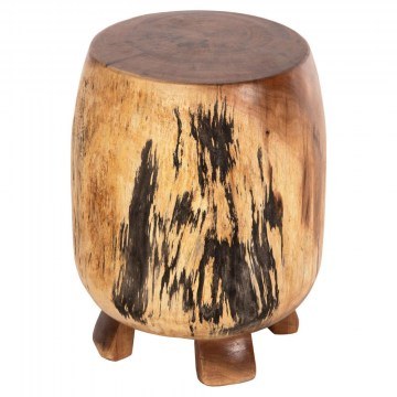 Stool Auxiliary HM9762 D34x46cm From Massif Suar Wood Natural